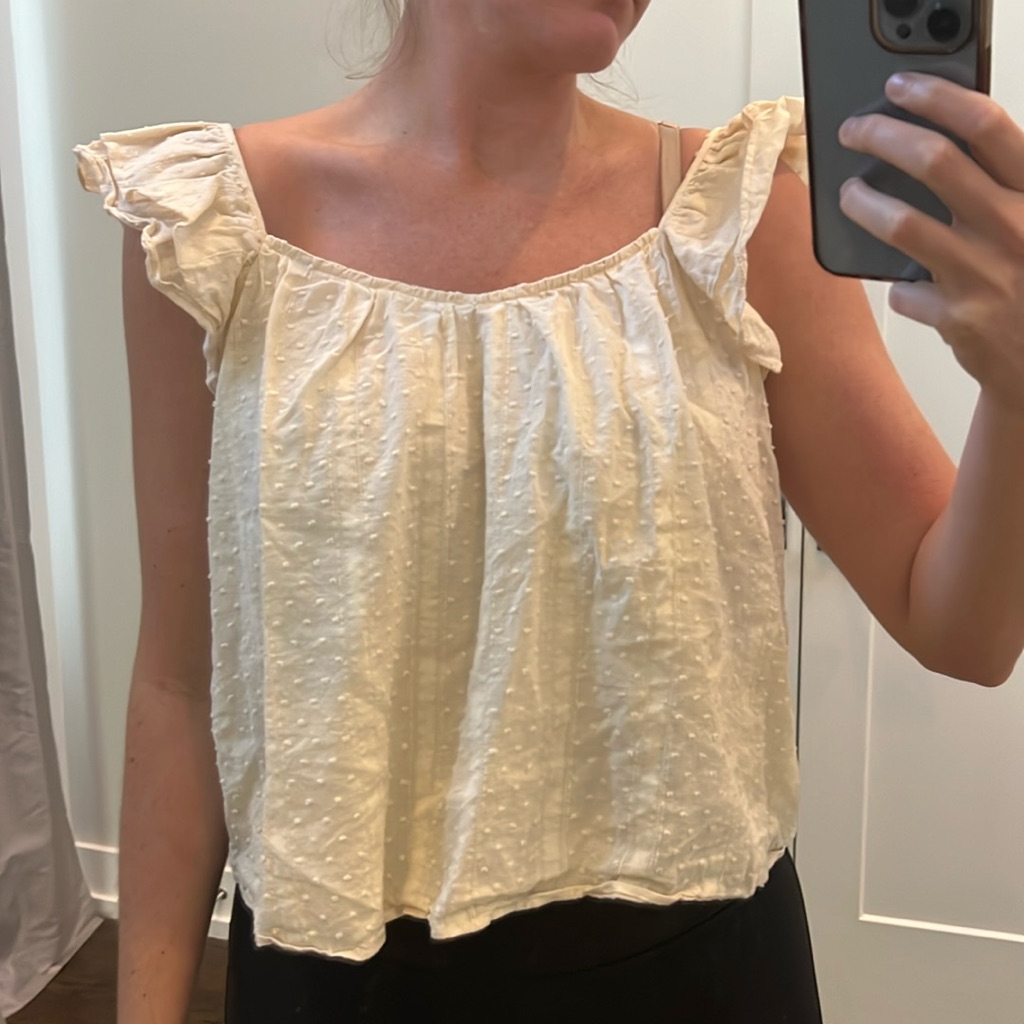 Blouse With Frilly Babydoll Sleeves